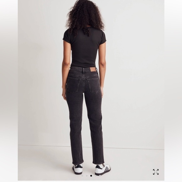 Madewell Midrise perfect vintage straight black jeans size 29 tall - Picture 2 of 3